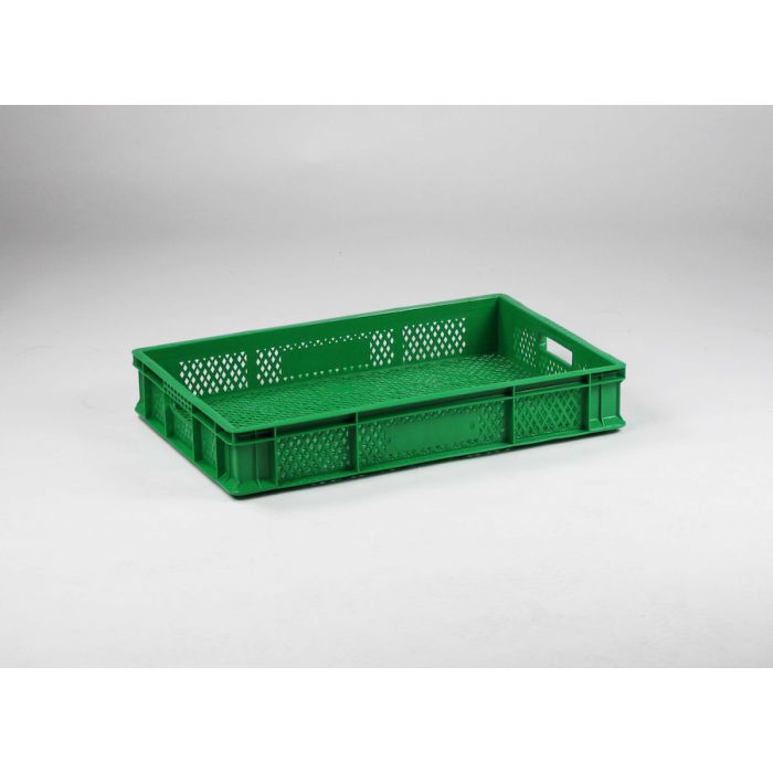 Autonomía Babosa de mar Mencionar ENGELS | Caja de plástico para frutas o verduras 600x400x100 mm, perforada,  verde